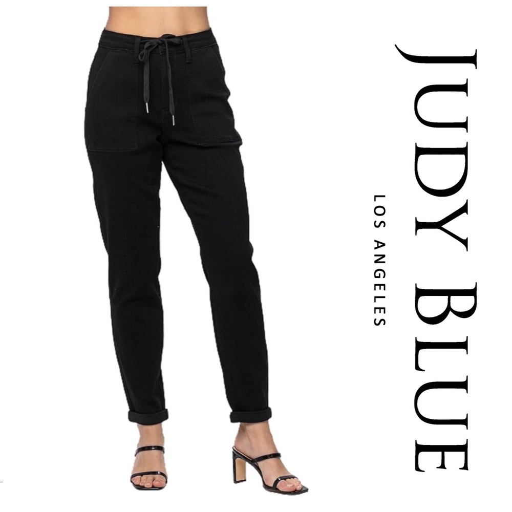 JUDY BLUE High Waist Black Jogger Jeans Size 11/30 NEW WITHOUT TAGS